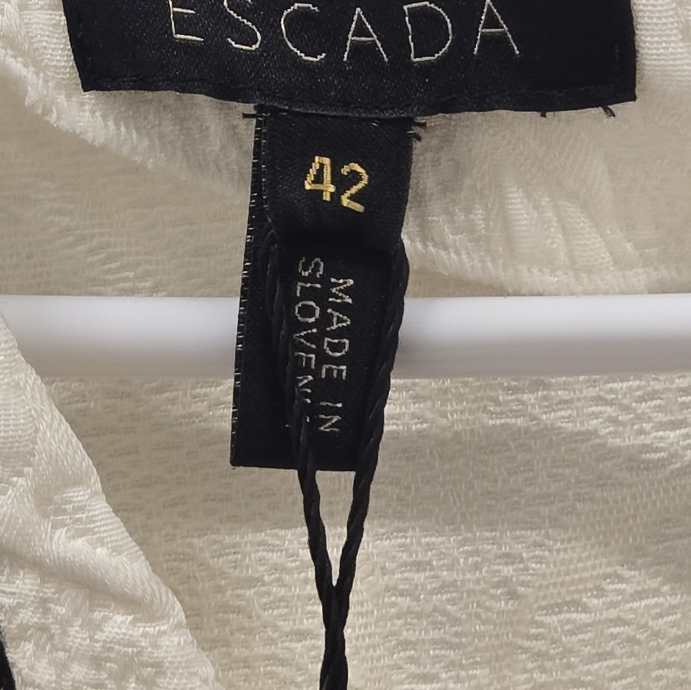 NWT Escada Embroidered Jacquard Dress Sz 42 - Picture 7 of 16